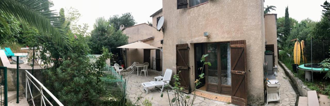 Le Cannet 10Mn Cannes Chambre Independante Etage D'Une Maison Avec Piscine Exterior photo
